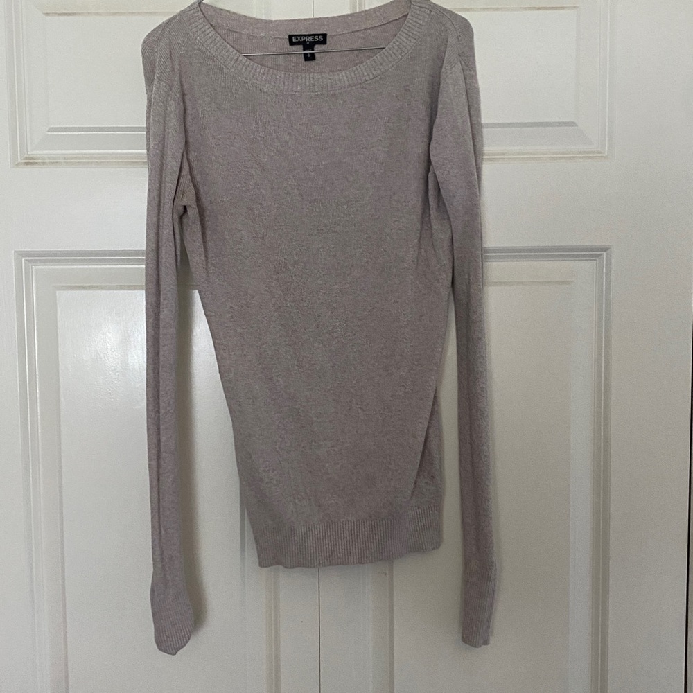 Express Heather Gray Knit Top